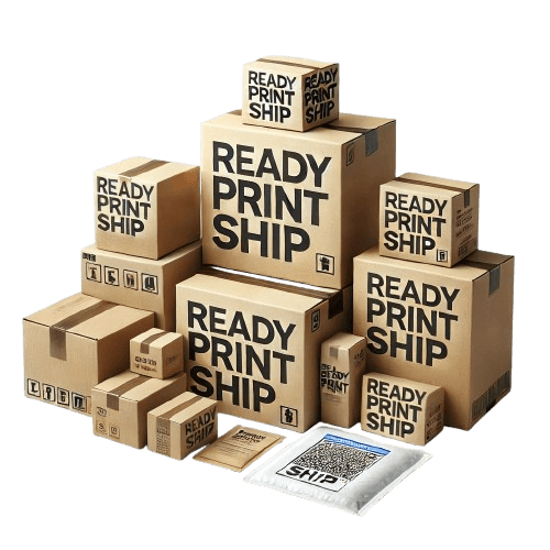ReadyPrintShip Corrugated Shipping Box - Kraft -7"-  32ECT - Light Duty - 25 Pack