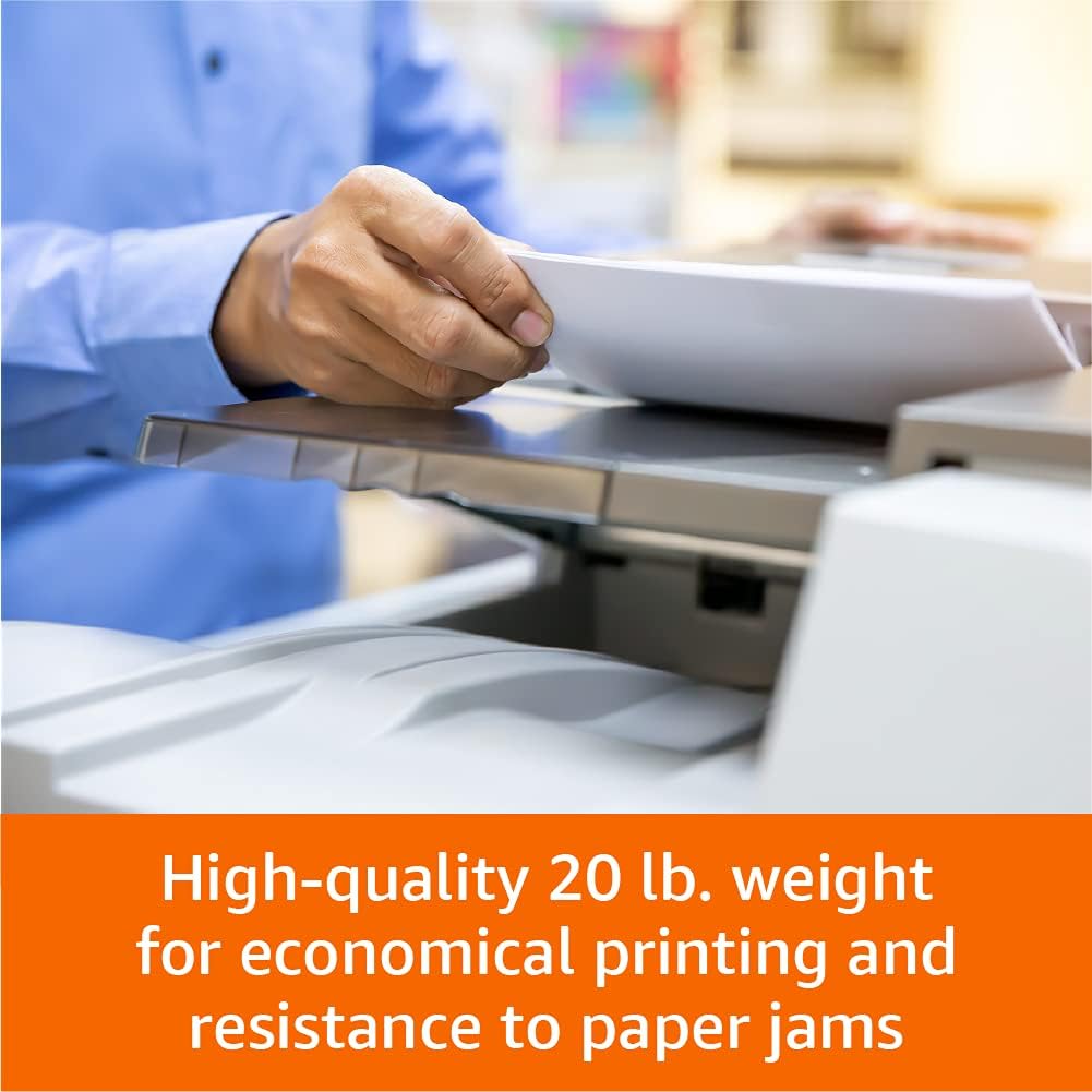 Amazon Basics 30% Recycled Multipurpose Copy Printer Paper, 8.5" x 11", 3 Reams, 1500 Count (Sheets), White
