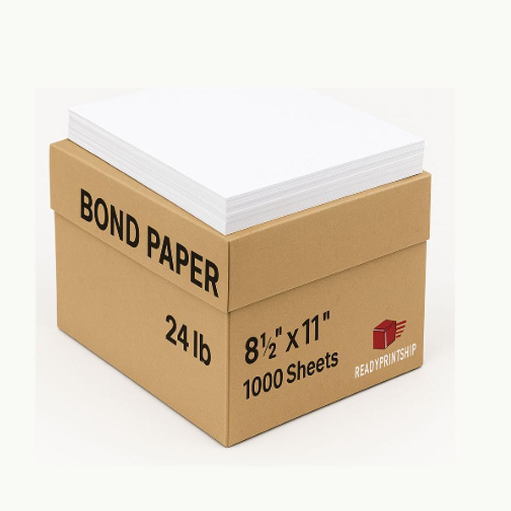 Bond Paper 24lb, 8.5" x 11", 1000 Sheets, White Printer Paper | ReadyPrintShip