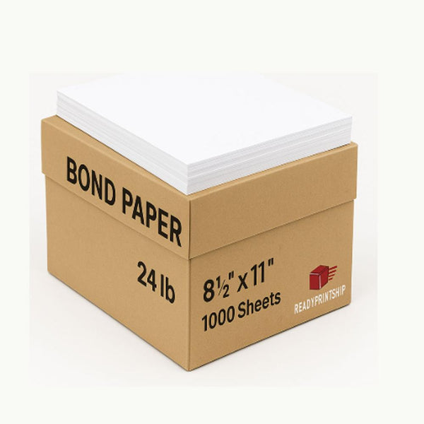 Bond Paper 24lb, 8.5" x 11", 1000 Sheets, White Printer Paper | ReadyPrintShip