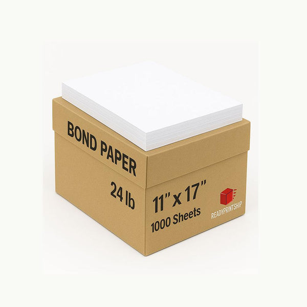 Bond Paper 24lb, 11" x 7", 1000 Sheets, White Printer Paper | ReadyPrintShip