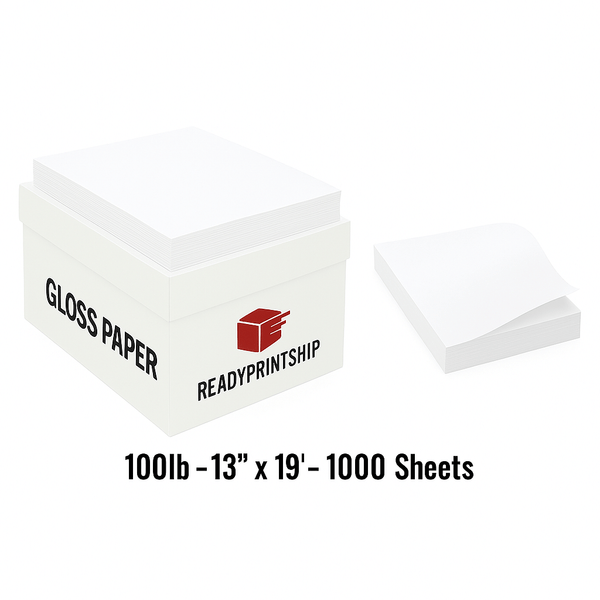 Gloss Paper 100lb, 13" x 19", 1000 Sheets, White | ReadyPrintShip