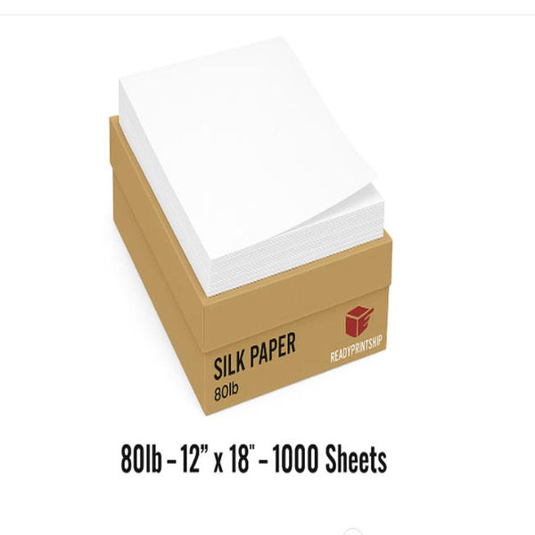 Silk Paper 80lb, 12" x 18", 1000 Sheets, White | ReadyPrintShip