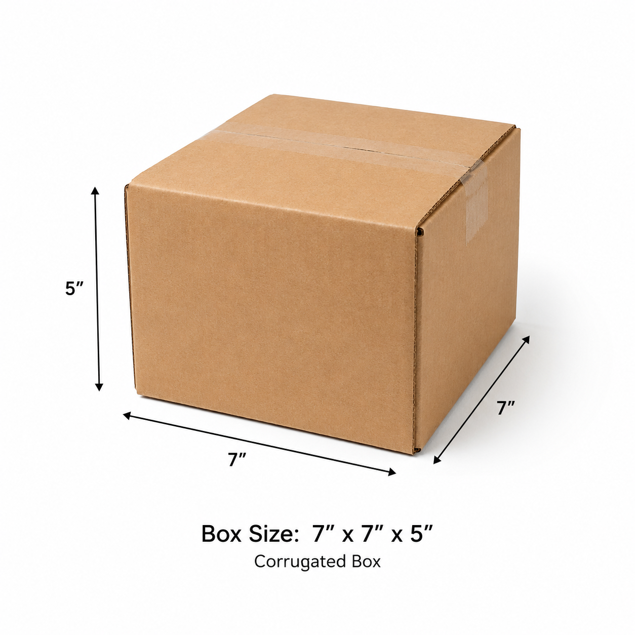 7 x 7 x 5" Corrugated Shipping Boxes – 32 ECT, 25 Pack | ReadyPrintShip