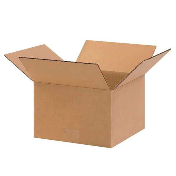 ReadyPrintShip Corrugated Shipping Box - KRAFT - 12" L x 12" W x 8" H - 32ECT - Light Duty - 25 Pack