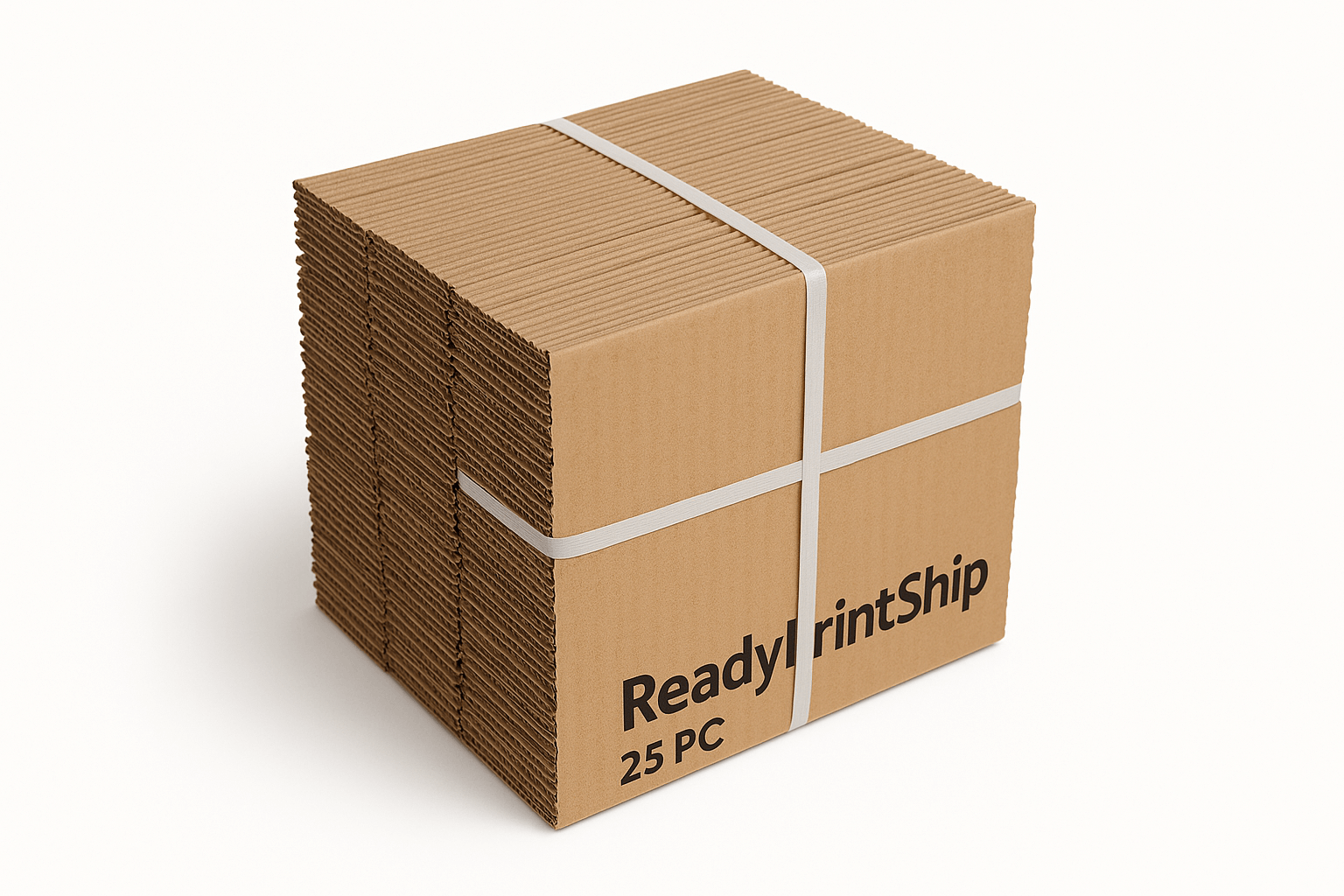 ReadyPrintShip Corrugated Shipping Box - 15" L x 10" W x 5" H - 32ECT - Light Duty - 25 Pack