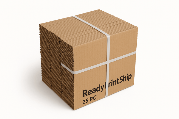 ReadyPrintShip Corrugated Boxes - 8" L x 8" W x 8" H - 25 Pack - 200lb Test Strength